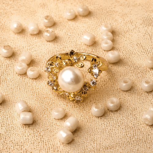 Bague Relief Perle - Jawhar Store