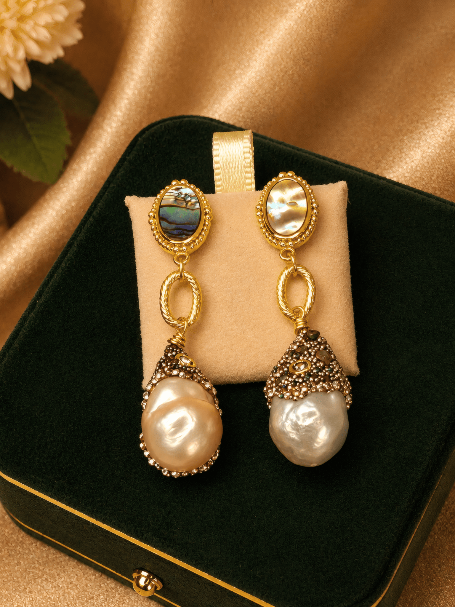Boucles d'Oreilles Éclipse Baroque - Jawhar Store