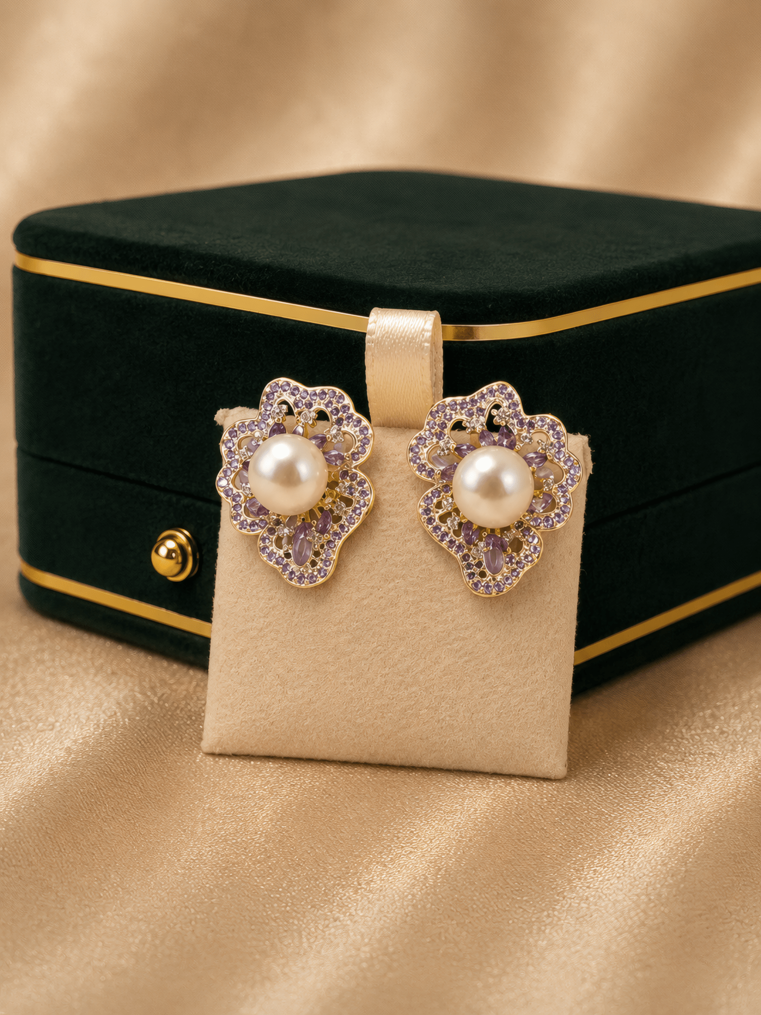 Boucles d'Oreilles Fleur Baroque - Jawhar Store