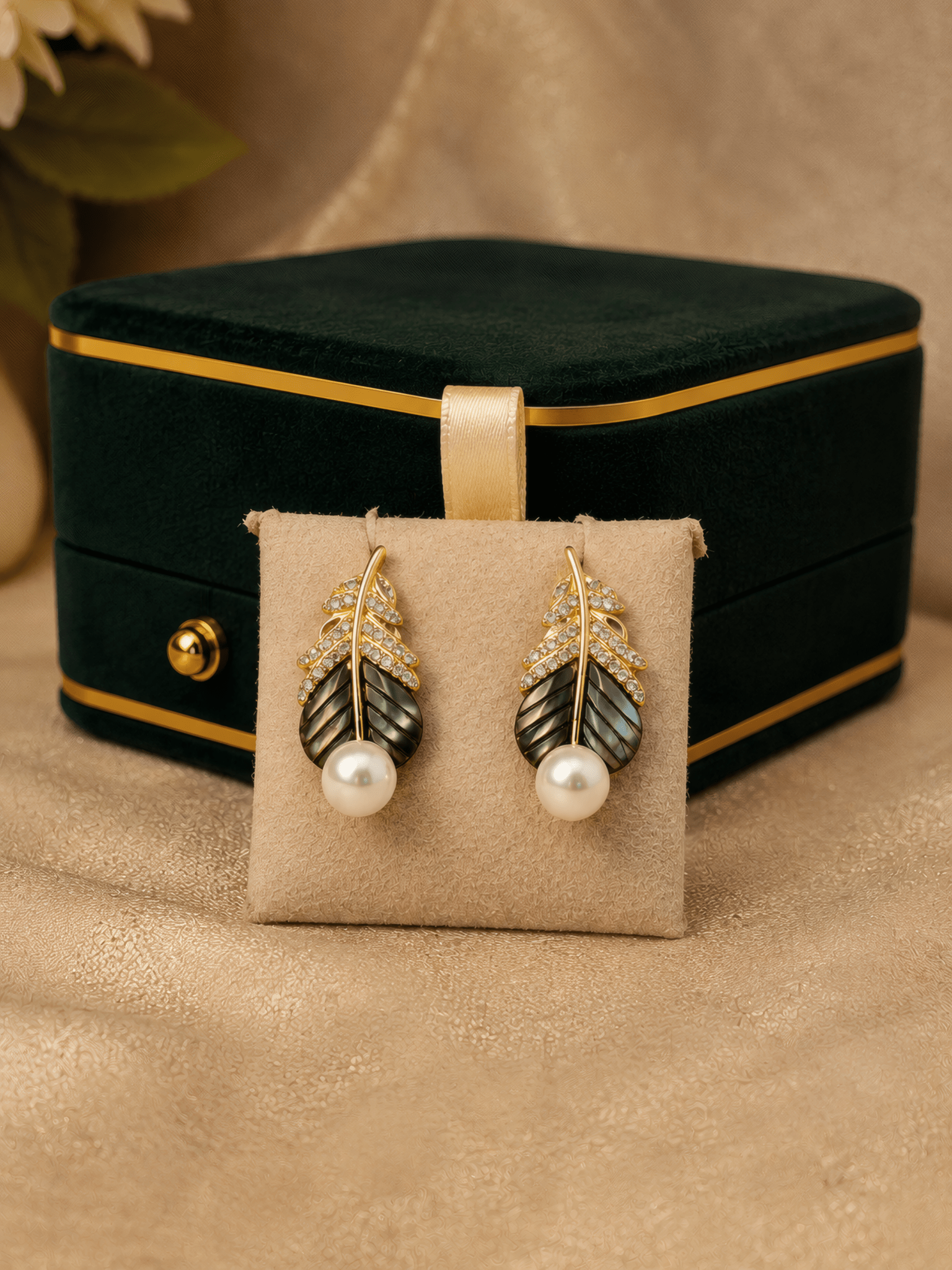 Boucles d'Oreilles Plume - Jawhar Store