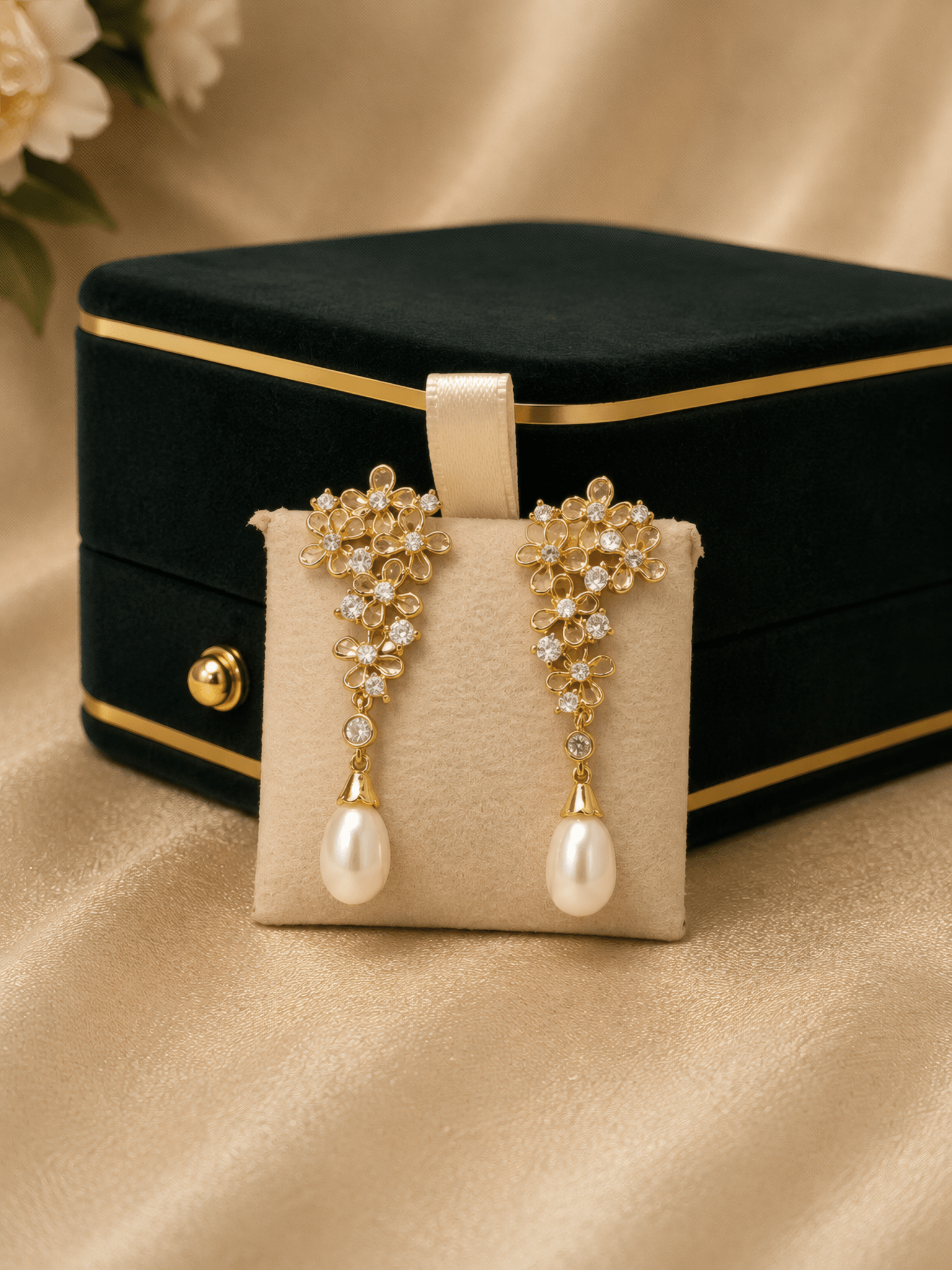 Boucles d'Oreilles Relief Perle - Jawhar Store
