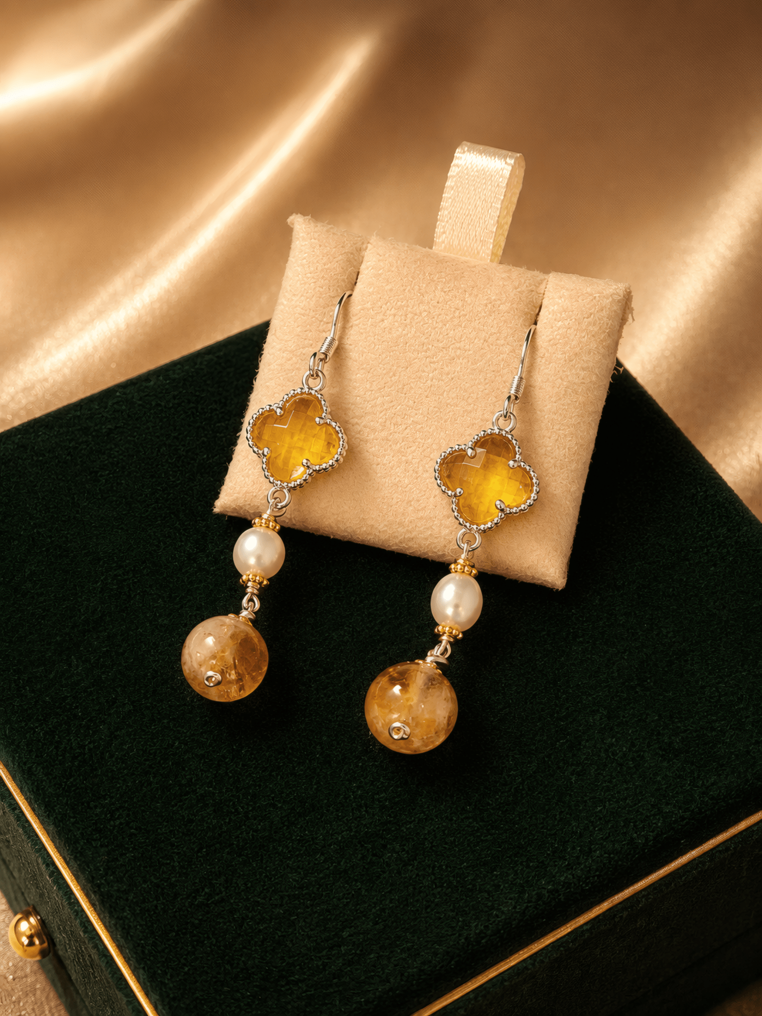 Boucles d'Oreilles Trèfle - Jawhar Store