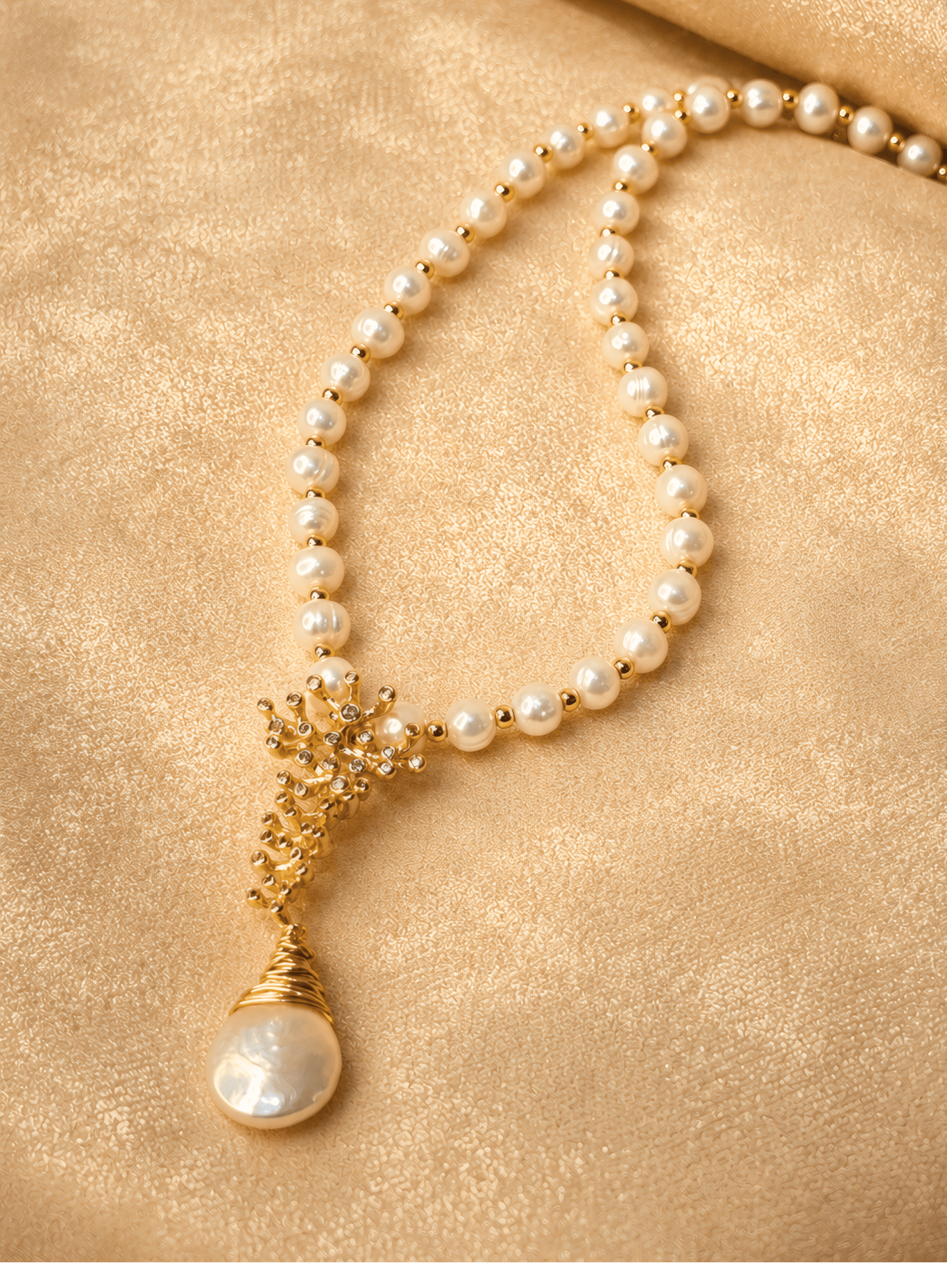 Collier Relief Perle - Jawhar Store
